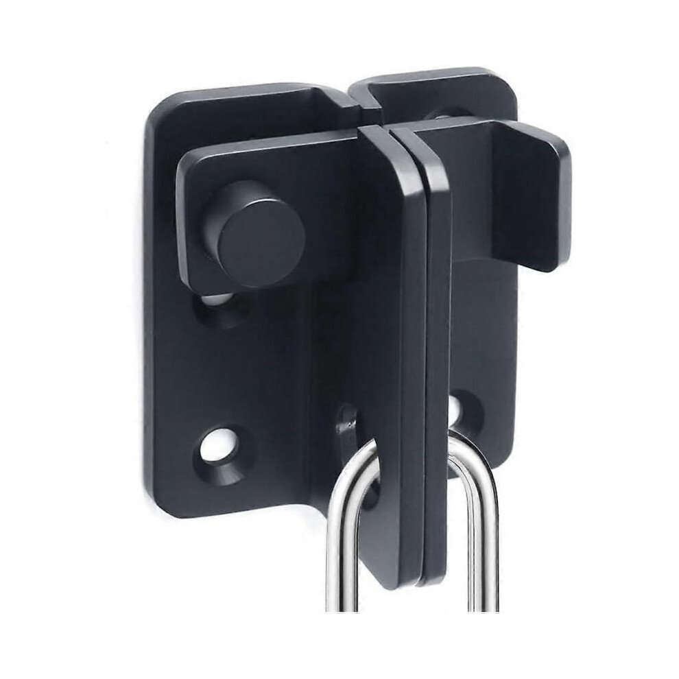 Black Stainless Steel Sliding Latch Lock Shutter Catch Door Gate Lock for Garden Shed Bathroom Garage Window Left Opening Left Opening