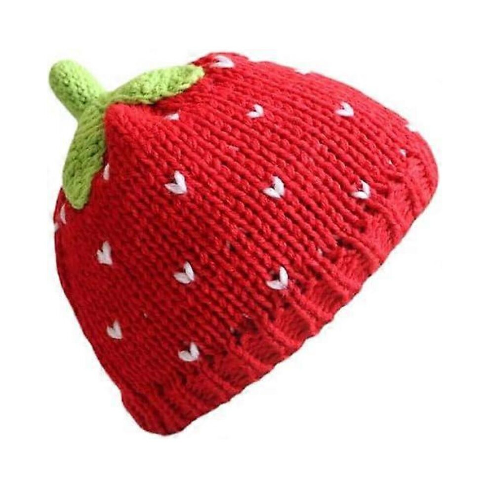 Women Strawberry Crochet Hats Demon Beanies Cute Hat Grunge Emo Slouchy Warm Knitted Hats