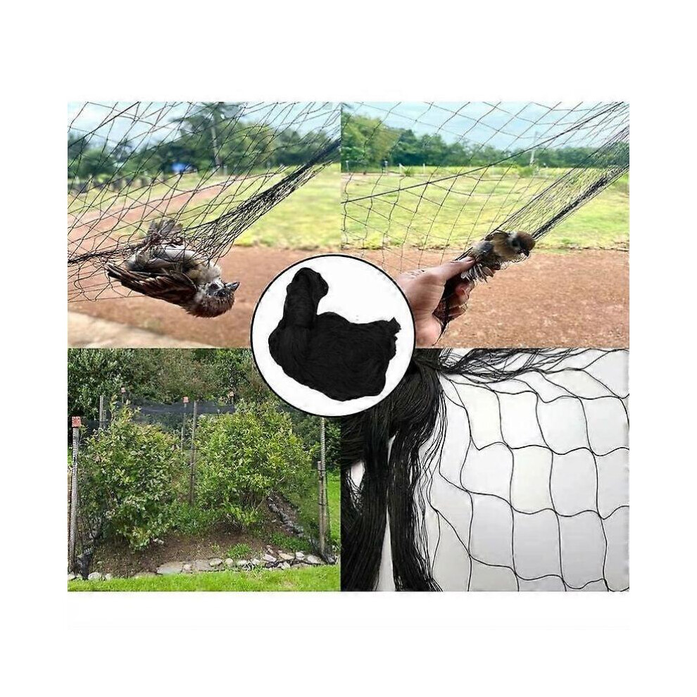 5m x 15m Anti-bird and anti-insect netting Black Anti-bird netting, Robust bird netting, Aviary chicken coop netting, Protection net for birds, Protec