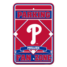 Philadelphia Phillies Schild 12x18 Kunststoff Fan Zone Parkplatz Stil CO