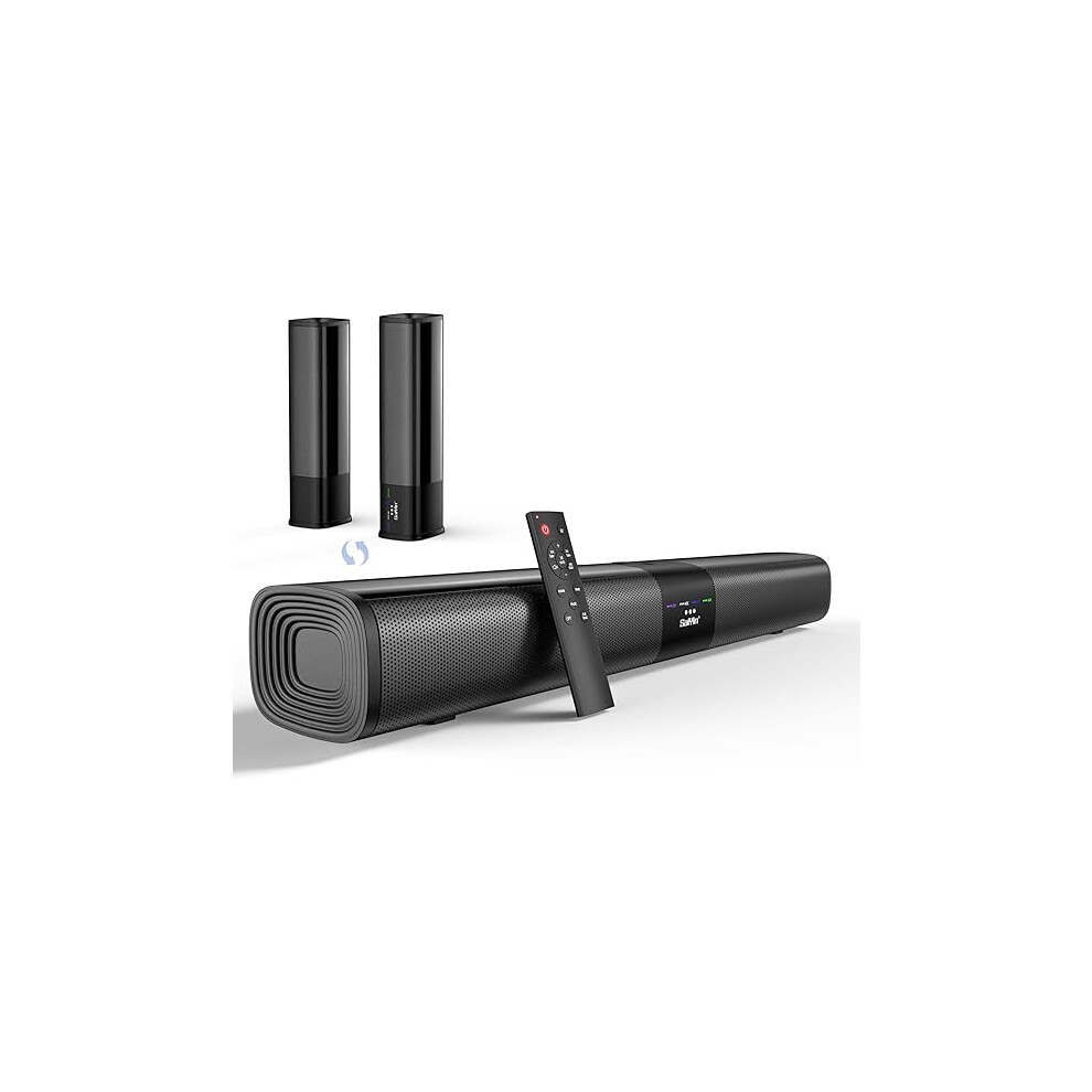 Saiyin Soundbar For Tv, Sound Bar With Optical/Arc/Aux And Bluetooth 5.3 Inputs, 50W Peak Power 087654456001
