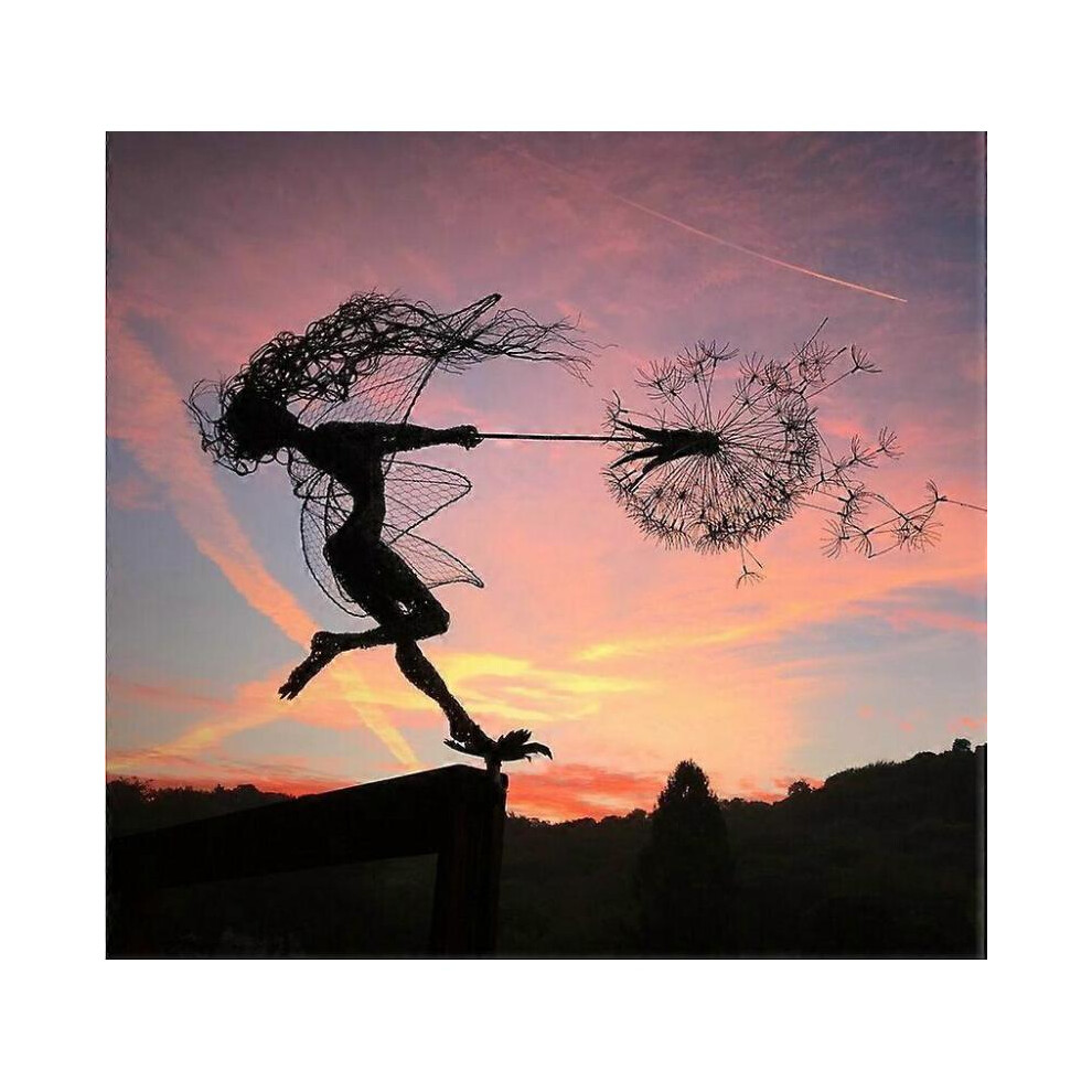 Fairy Garden Sculptures Stake Fairies And Dandelions Dance TogetherE