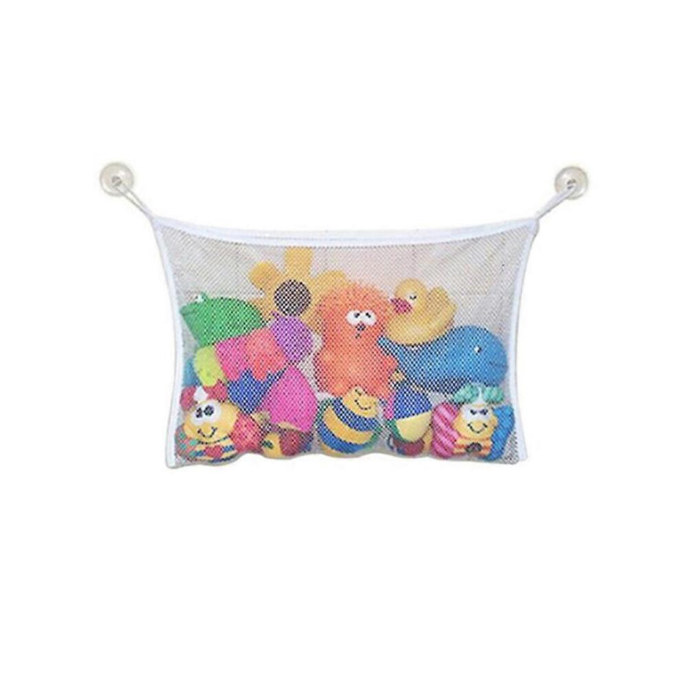 Toy Storage, 18" X 14" Mesh Bag for Bath Toy Organizer, Keeps Tub Organized, Includes 2 Extra Strong Hook Suction Cups