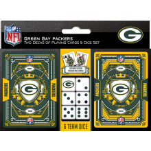 Masterpieces Game Day - NFL Green Bay Packers 2-pack spelkort och trningspaket - officiellt licensierat set fr vuxna och familj