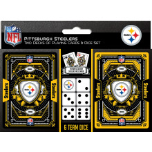 MasterPieces Game Day - NFL Pittsburgh Steelers 2-pack spelkort och trningspaket - Officiellt licensierat set fr vuxna och familj