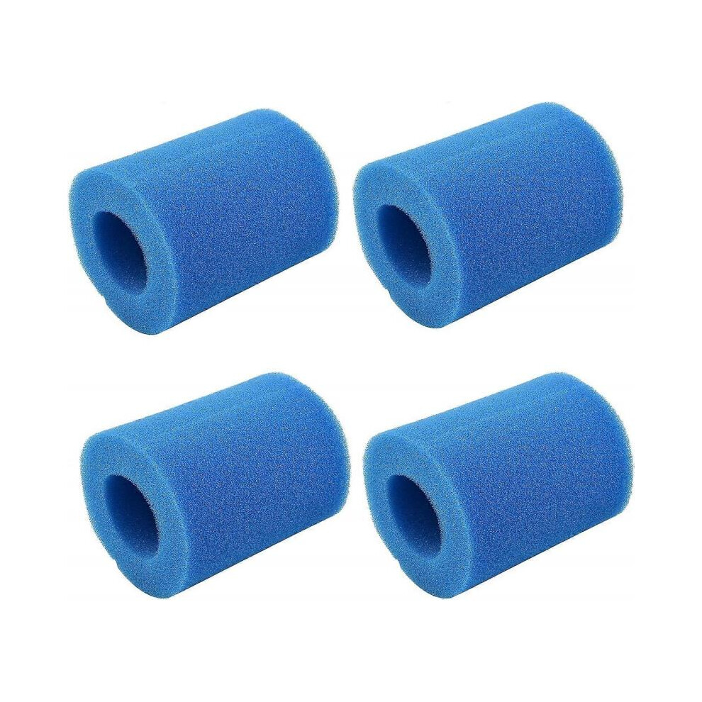 Set of 4 washable foam filter cartridges for swimming pools