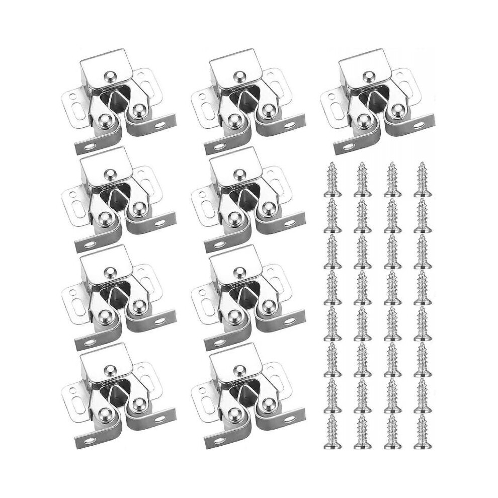 10pcs Double Roller Catches for Cabinet Doors, Wardrobe Doors, Cupboard Doors, Wardrobe