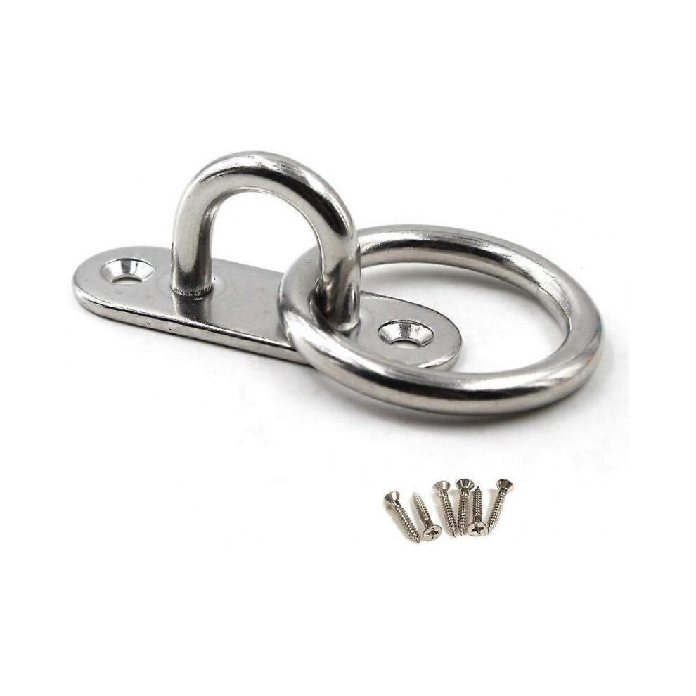 M8 Ceiling Mount Hook 304 Stainless Steel Wall Mount Hook for Yoga Swing Boat Hardware Package (Screws Included)