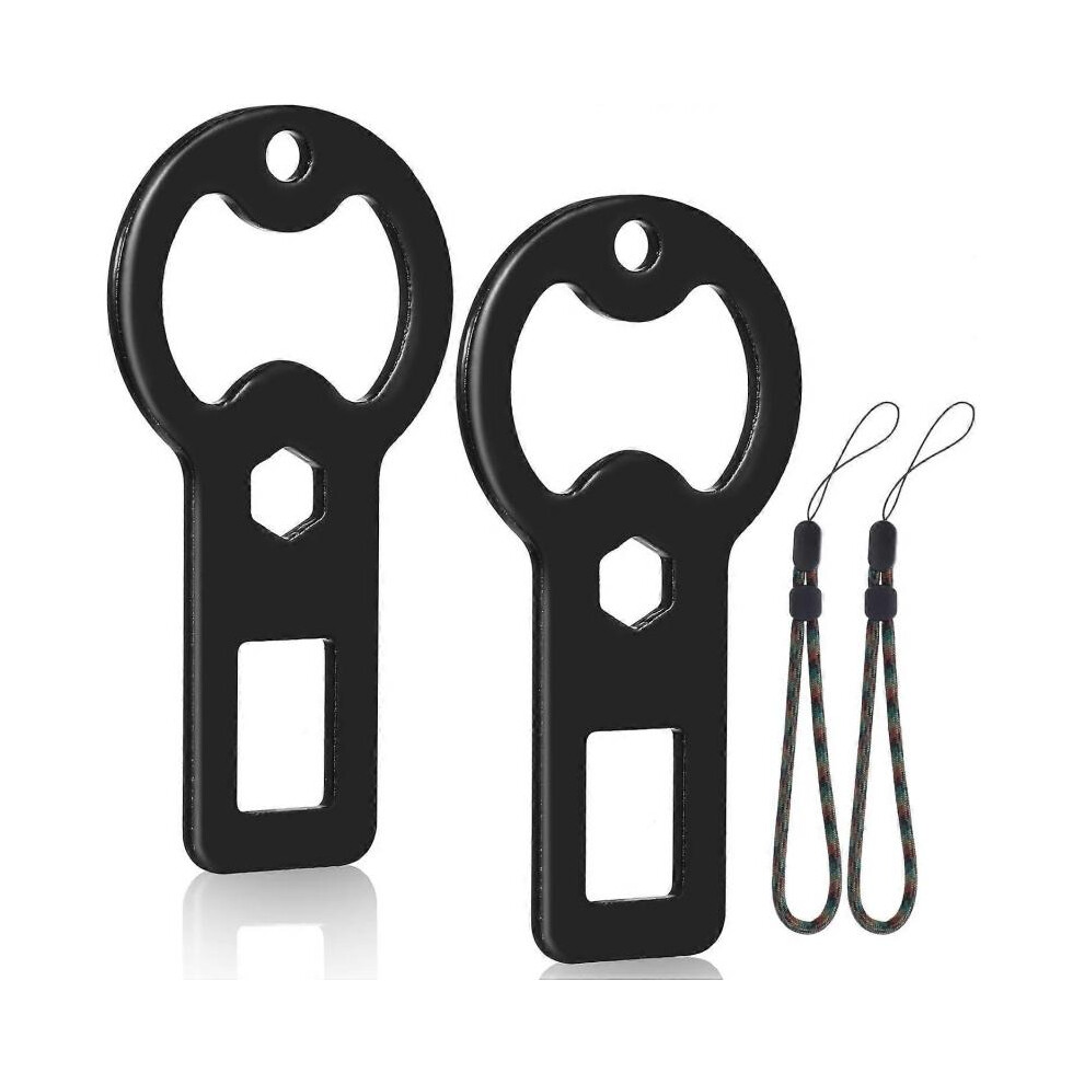 2 Pack Stainless Steel Beer Bottle Opener with 550 Paracord Lanyard, Flat Bottle Opener Bulk, Bartender Bottle Opener, Funny Personalized Bottle Opene