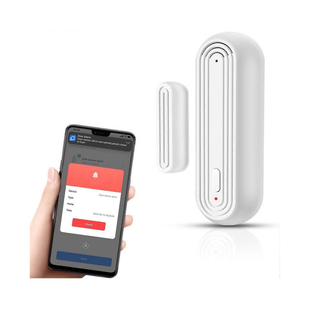 Door and Window Alarm, Tuya WiFi Smart Wireless Home Alarm, Compatible, Suitable for Doors, Windows and Cabinets, Home, Office