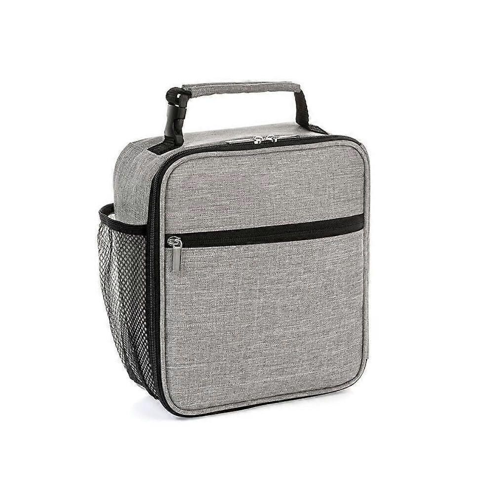 1  PCS  Lunch Bag for Men/Women, Reusable Lunchbox for Adult, Small Insulated Lunch box, Lunch Tote Bag for Office, Work, Picnic - Grey