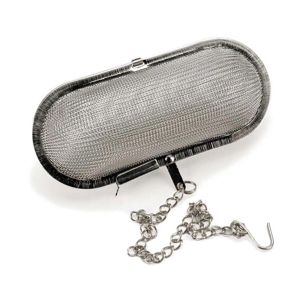 2Pcs Stainless Steel Mesh Floating Spice Infuser for Soups, Stews or Large Tea Pot, Jumbo Oval, 4.25x1.75