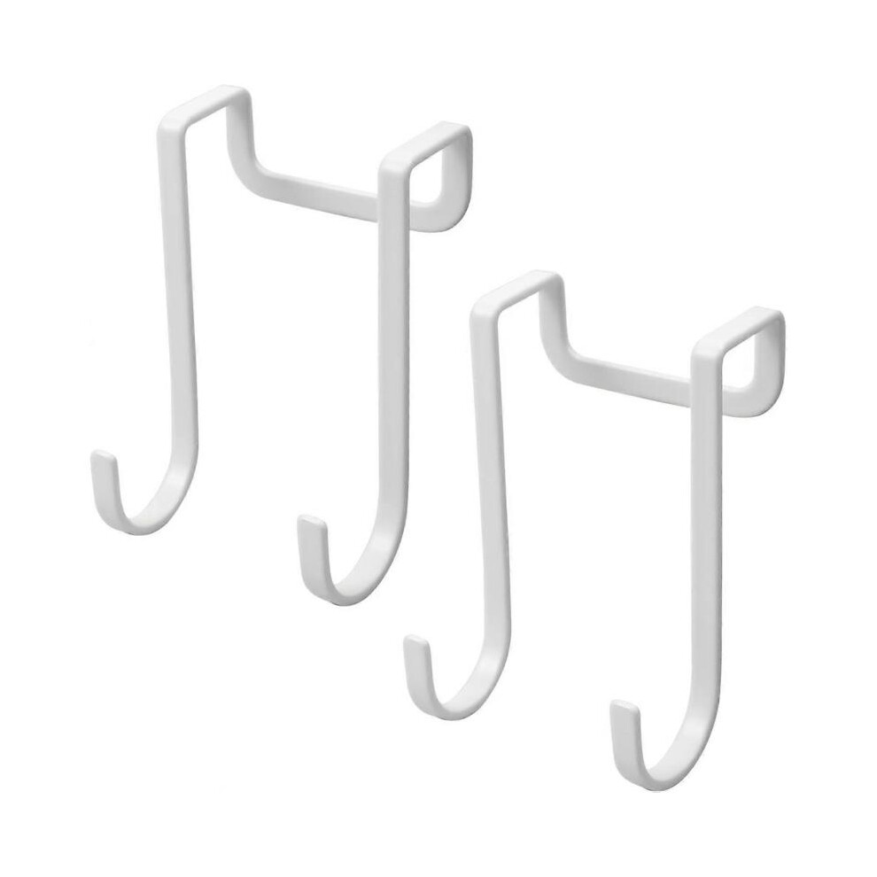 Pieces Over Door Hook, Reversible Door Hooks, Coat Hook for Door, No Drilling Door Hook, Z Shaped Door Hook, Hanging Coat Rack for Doors Drawers Cupbo