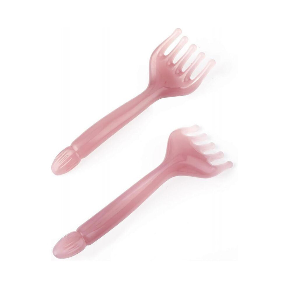 2Pcs Head Massager Manual Hair Scalp Massager Gua Sha Five Claw Massage Tool Comb Portable Handheld Resin Relax Tool for Father's Day Mother's Day Gif