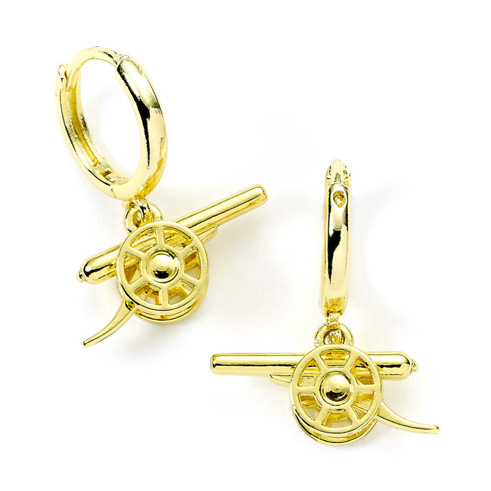 Arsenal Fc Finish Cannon Hoop Earrings Official Licensed Product Gold