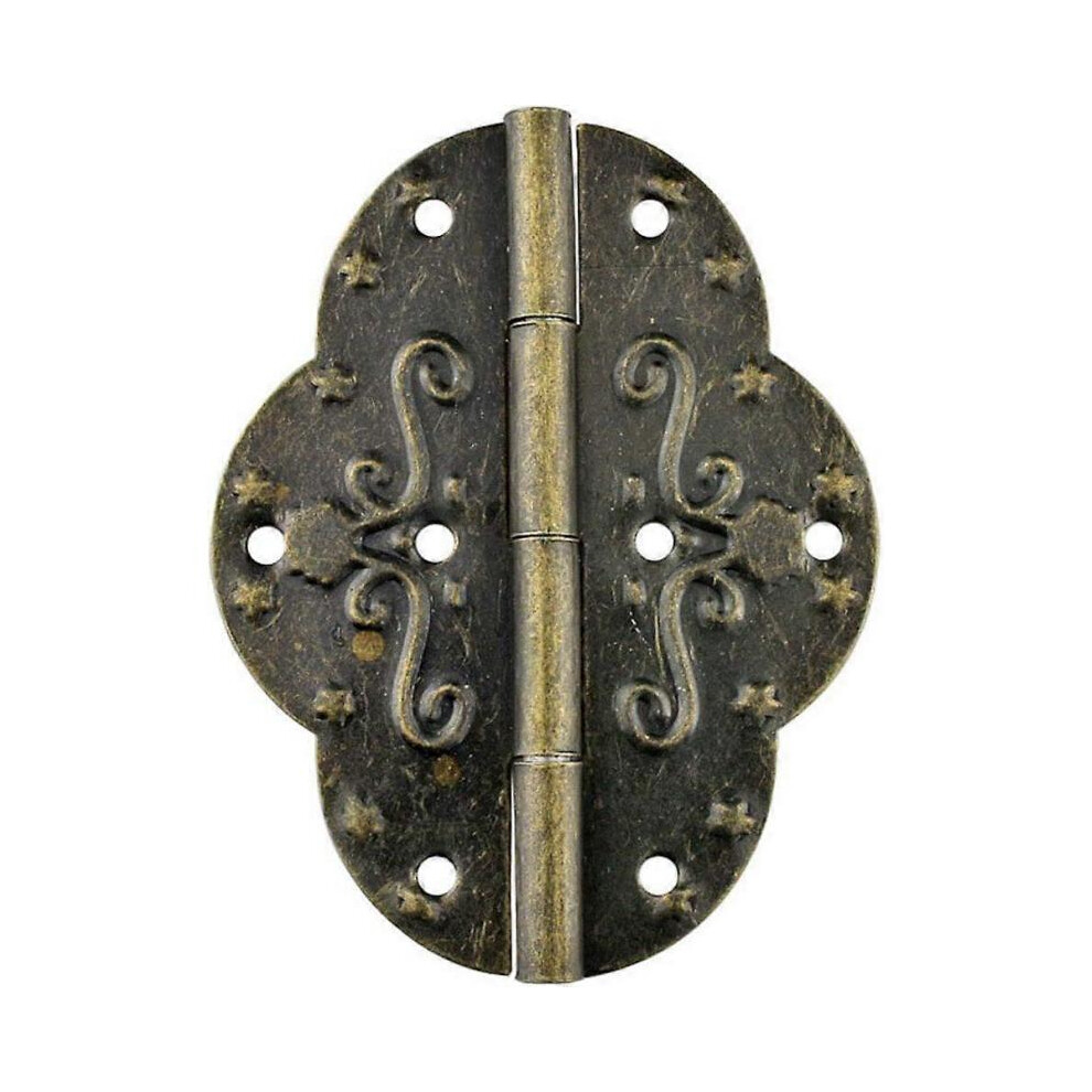 4pcs Antique Cabinet Door Hinges Drawers Vintage Decoration Hinge for Wooden Furniture Box Hardware 70x54mm