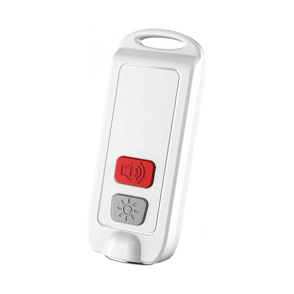 (White, 1 Pack)130dB Personal Safety Alarm, Self Defense Alarm Rechargeable Emergency LED Flashlight for Women, Elderly, Kids