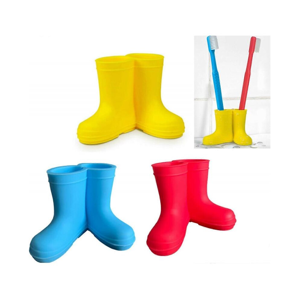 Pieces Multifunctional Silicone Toothbrush Holder, Rain Boots Shape Silicone Toothbrush Holders for Kids Toothbrush Bathroom Kitchen Living Room Offic