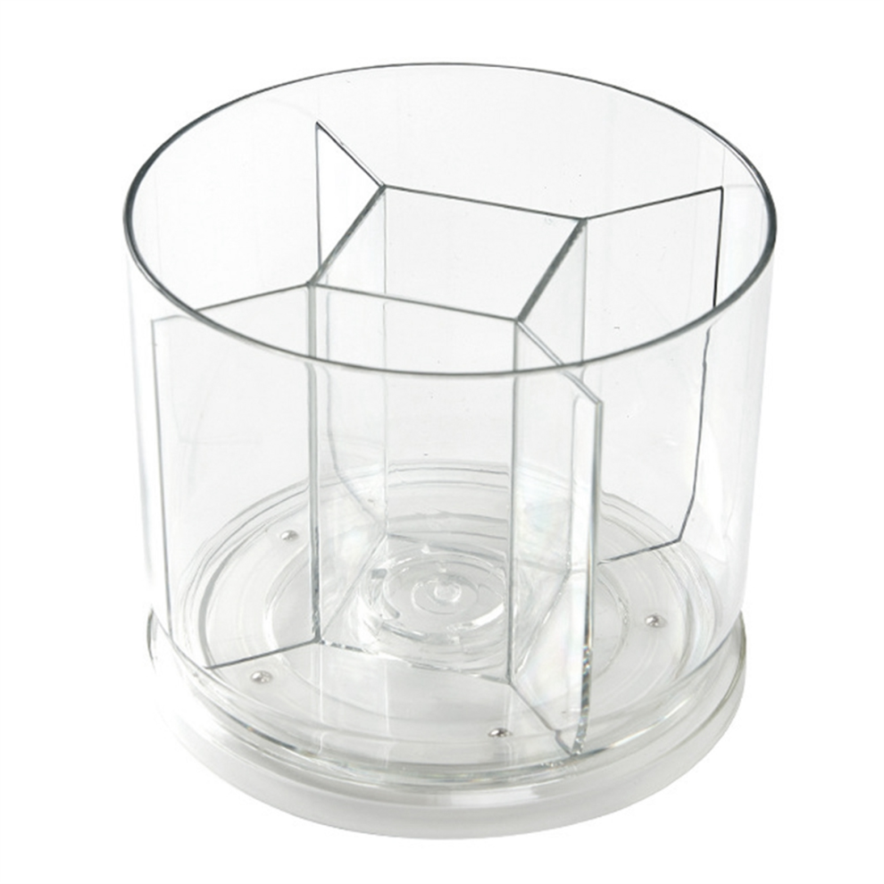 360-Degree Rotating Pencil Holder for Desk, 5 Slots Spinning Acrylic Desk Pencil Pen Organizer for Office School-image-OPC-PGZTXRD-NEW