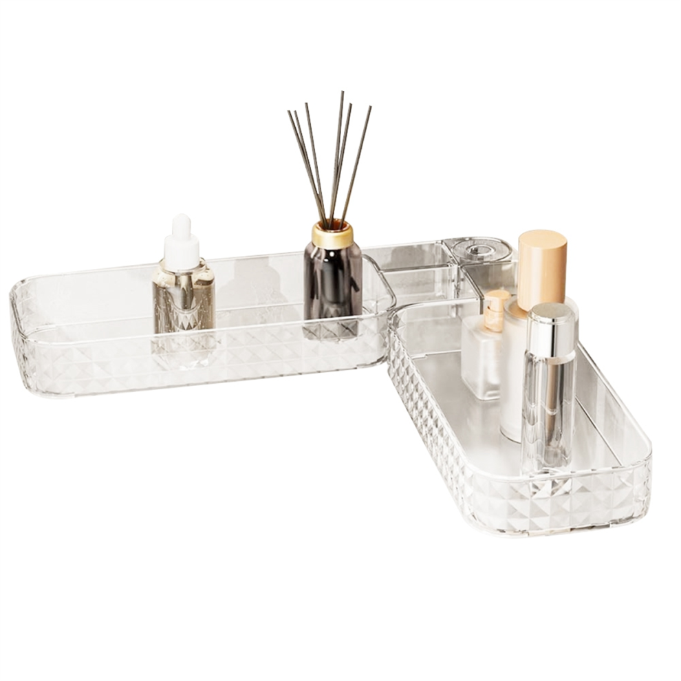 Mensola Angolare Girevole Multifunzionale Da Parete, Scaffale Adesivo Girevole A 180 Gradi Da Parete B