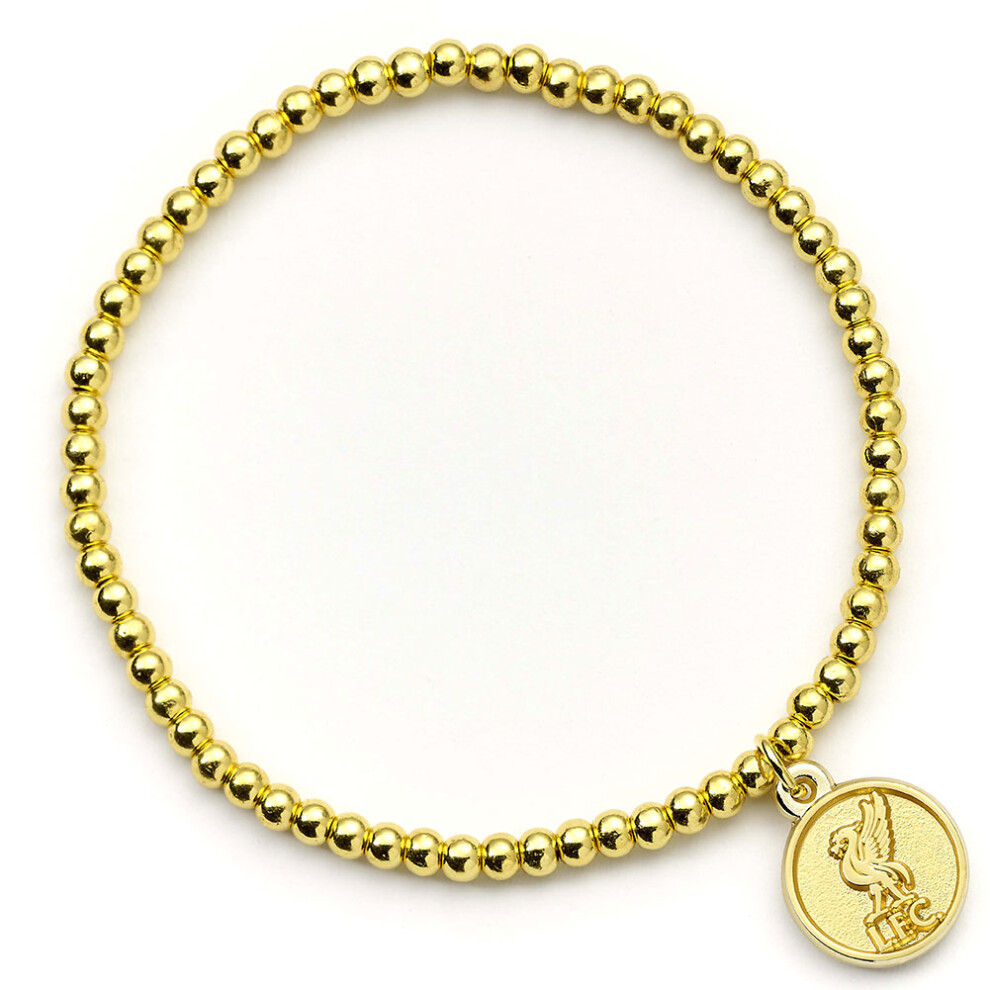 Liverpool FC Gold Finish Bead Bracelet Official Licensed Product