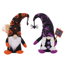 Decorações de Halloween para ambientes internos, bonecos de gnomo de Halloween, bonecos de pelúcia anões, decorações para festas assustadoras