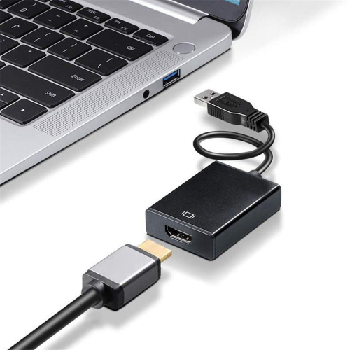 Convertitore USB-HDMI audio/video multifunzionale e conveniente per computer, compatibile con driver HD 1080P, nero 2