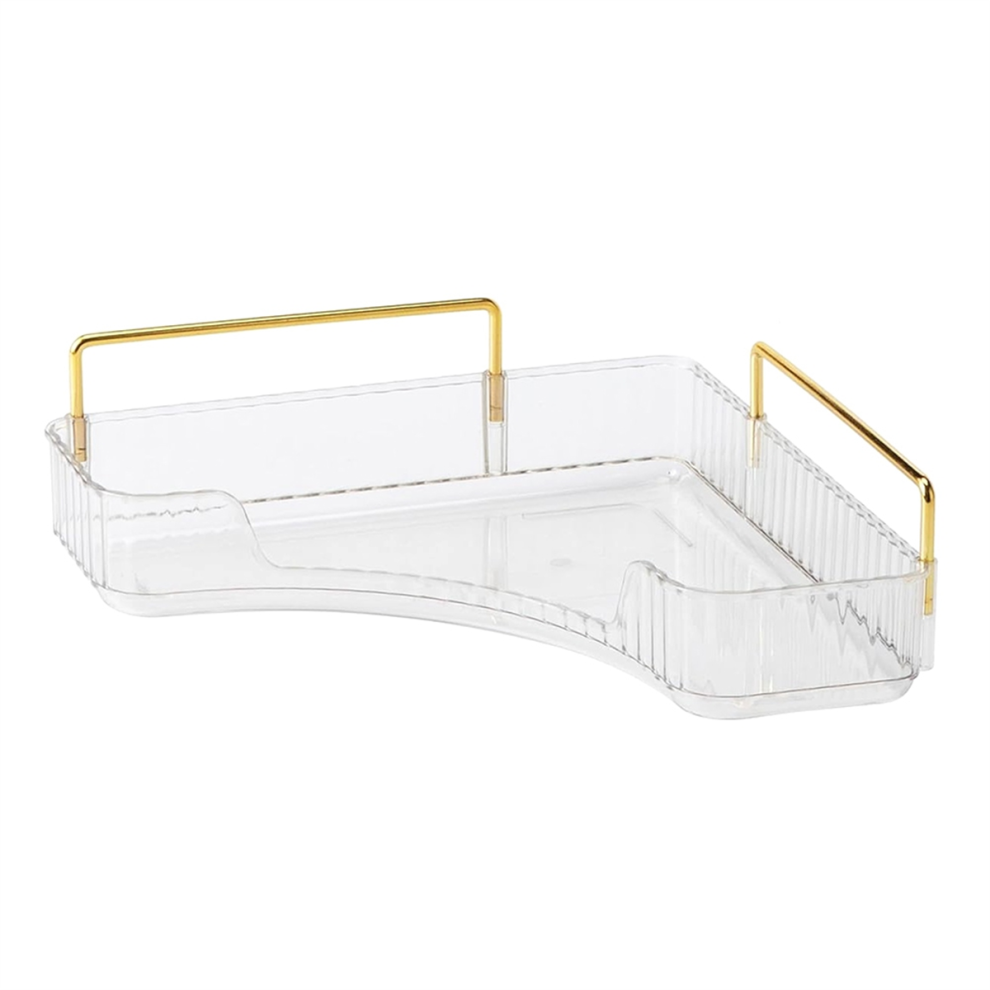 Mensola Da Appoggio Per Bagno Angolare, Organizer Per Trucco, Porta Profumo Per Mobiletto Da Toeletta, Organizer Per Angolo Portaoggettic