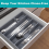 Drawer Kitchen Organizer Silverware Holder Utensil Cutlery Tray Plastic Flatware Organizers 4