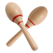 Chocalhos de percussão manual de 8 polegadas, chocalhos de madeira de faia para rumba, instrumento musical latino para jogos e lembrancinhas de festa