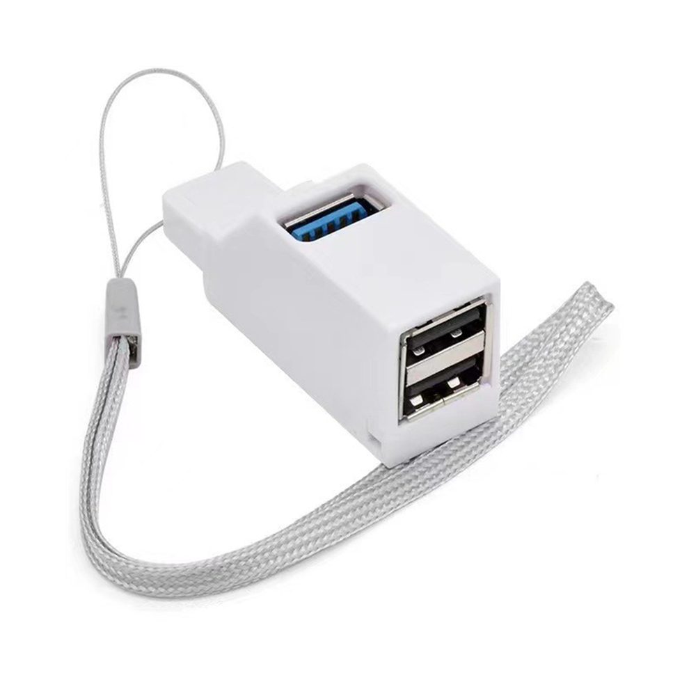 Photos - Card Reader / USB Hub Portable Multi-Interface Hub Splitter USB3.0 High-Speed Hub White
