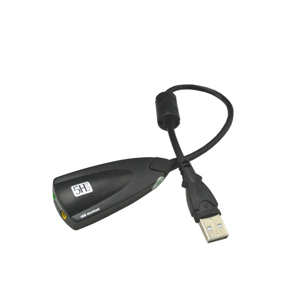 External Usb Sound Card 7.1 Adapter 5Hv2 3D Audio Headset Microphone 3.5Mm For Laptop Pc Desktop Pc 4853769083557