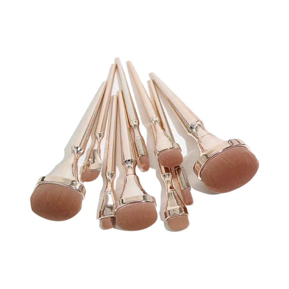 Torribaly 9 Golden Oval Makeup Brush Beginner Brush Foundation Blush Traceless Makeup Brush Set
