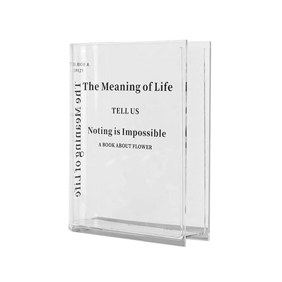 Vaso Per Fiori A Forma Di Libro, Vaso Floreale Trasparente, Vaso Per Fiori Estetico A Forma Di Libro, Vaso Per Piante In Acrilico Per La Stanza