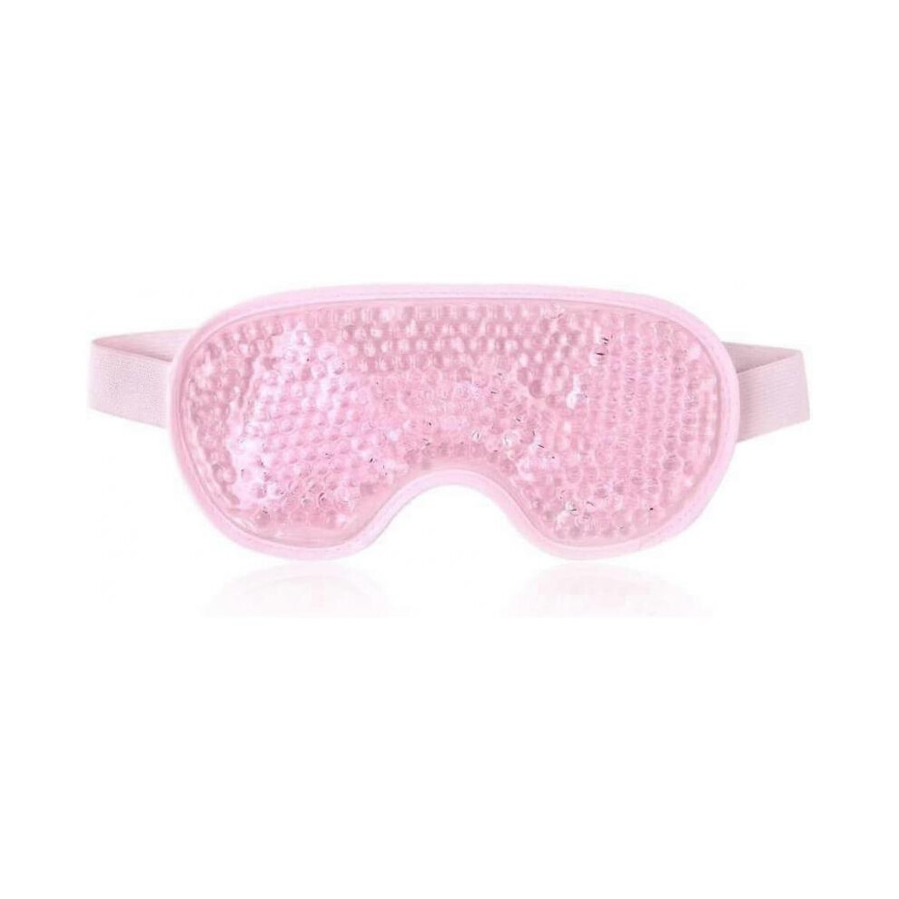 Cold Eye Mask, (Pink) Gel Eye Mask Puffy, Dark Circles, Migraine Reusable Cold Eye Mask with Ice Pocket Plush Back in Eyes for Hot Cold Therapy