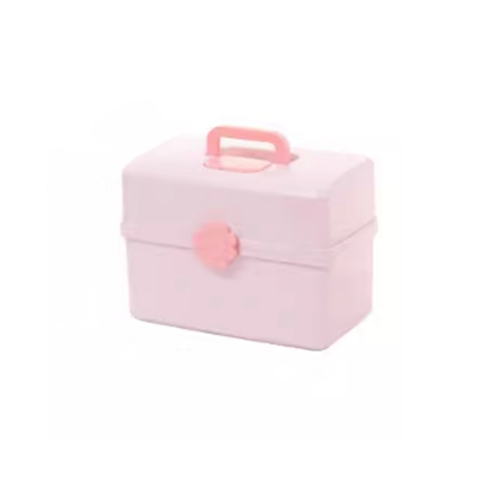 Scatola Portaoggetti Per Accessori Per Capelli Per Bambini, Rosa, Con Elastico, Multistrato (Extra Large)