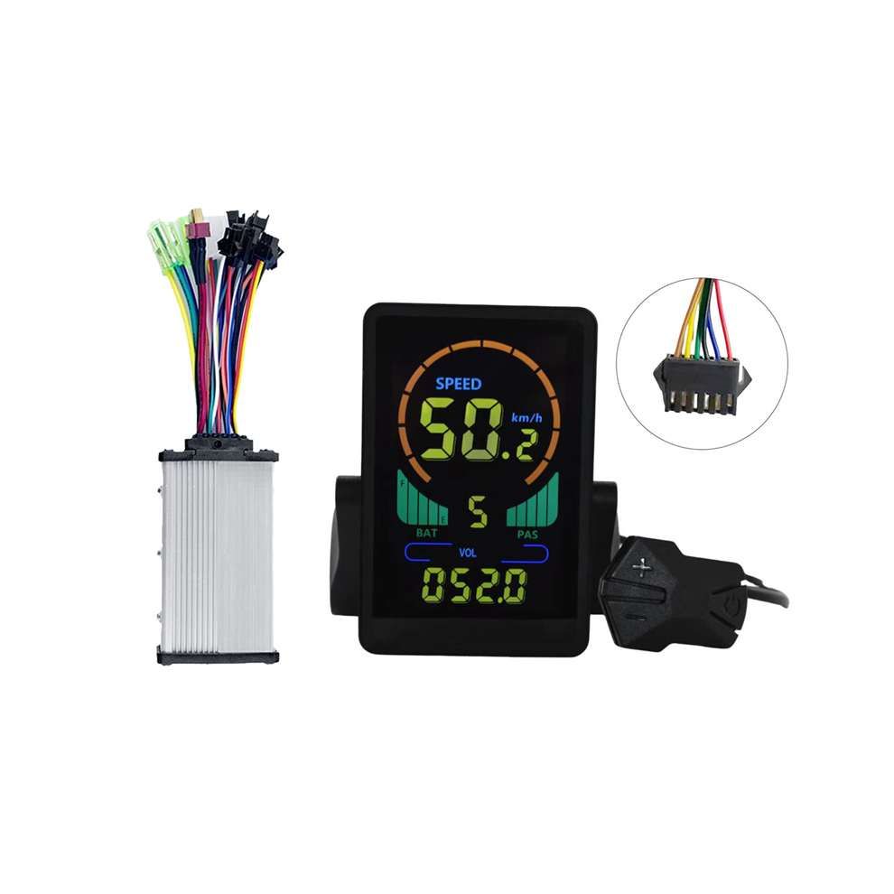 M7C Bici Elettrica Display Lcd Misuratore Di Colore 24V-60V+36V 350W Regolatore Di Onda Sinusoidale Uart Per Bici Elettrica E Scooter (Sm 6PIN)