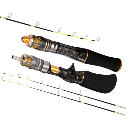 Titaniumlegering Carbon Ultra Korte IJsvishengel 70cm Insert Solid Soft Tail (Rechte Handgreep) 2