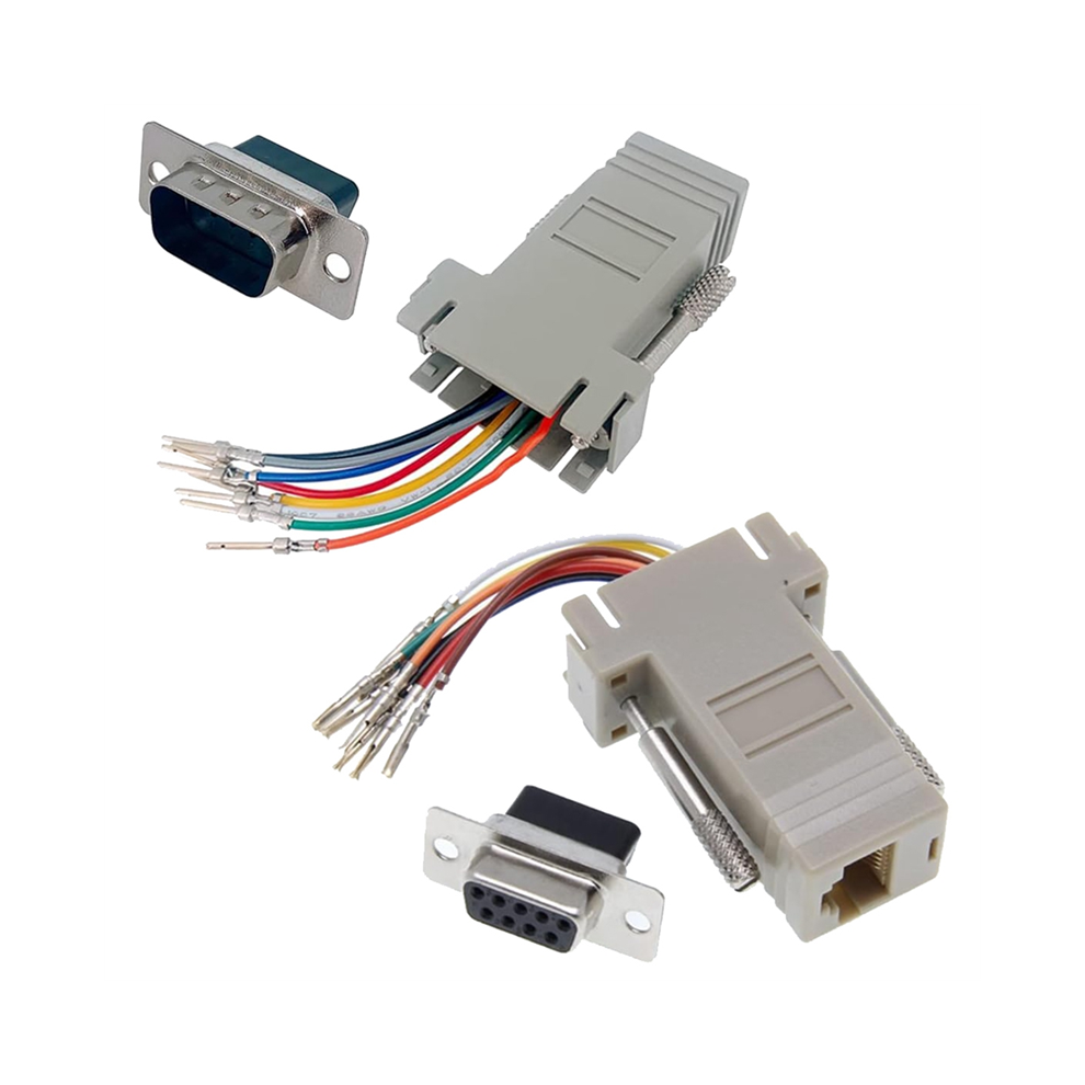 10Pcs Db9 To Rj45 Modular Adapter, Db9 To Rj45 Female Jack Ethernet Adapter 4853769094294