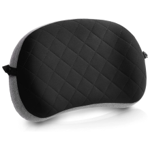 Almohada inflable ultraligera para acampar con funda suave y lavable, compacta y comprimible, ideal para viajes (gris)