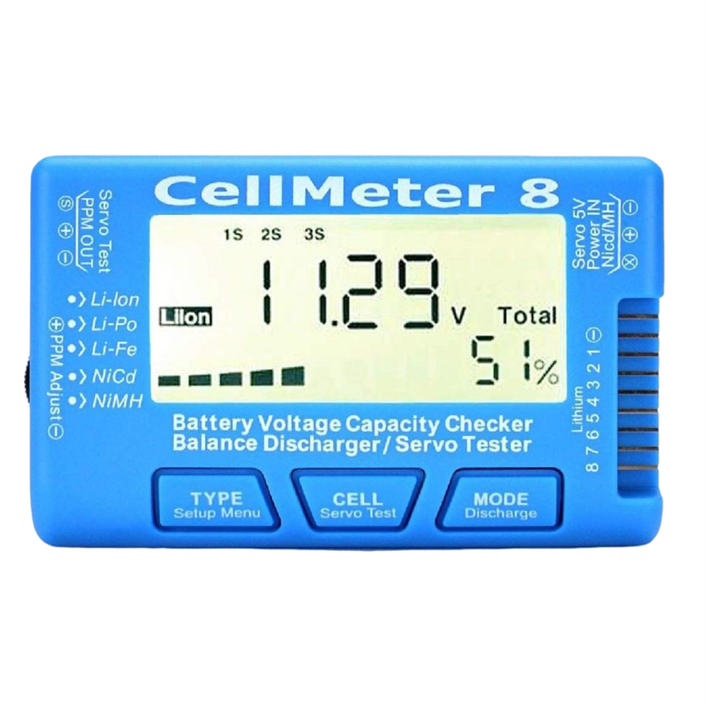 Rc Cellmeter8 1S-8S Battery Capacity Voltage Test Meter For Lipo Li-Lon Nimh Meter 4853769095147