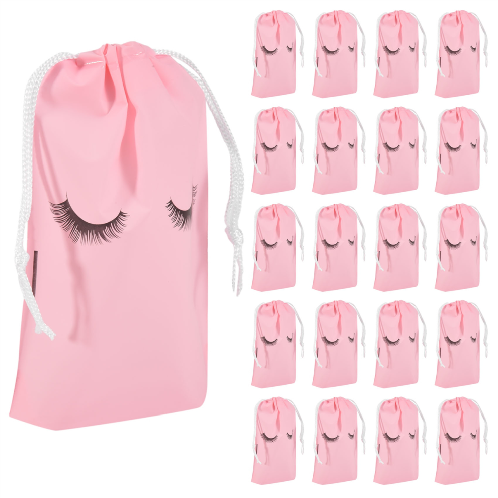 100 Sacchetti Per Ciglia Per Clienti, Per Extension Ciglia, Trucco Rosa