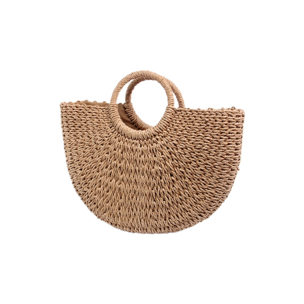 Sac fourre-tout en paille artificielle fait main, fait à la main, pour femme