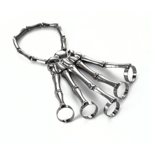 Mode persoonlijkheid Punk skelet hand bot veelzijdige vijf-vinger ring armband verstelbare ketting