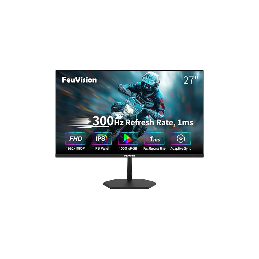 Feuvision 27Inch 240Hz 300Hz Gaming Monitor, Fhd 1920 * 1080P, Ips Panel 087654323440