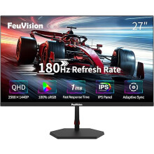 FeuVision 27inch Gaming Monitor 180Hz, QHD 2560 * 1440p, IPS Panel