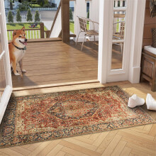 (Red, 60 x 110 cm (2 ft x 3 ft 7 in)) Extra Large Area Rugs Traditional Living Room Rug Kitchen Hallway Long Runner & Door Mats