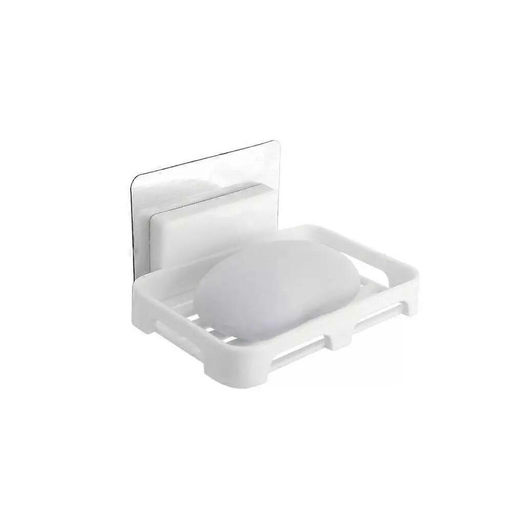 Soap DishKitchen ToolsBathroom AccessoriesSoap Dish Sucker Storage Rack Box white