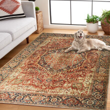 (Red, 120 x 170 cm (4 ft x 5 ft 6 in)) Extra Large Area Rugs Traditional Living Room Rug Kitchen Hallway Long Runner & Door Mats