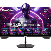 FeuVision 27inch Gaming Monitor 180Hz, FHD 1080p, IPS Pane